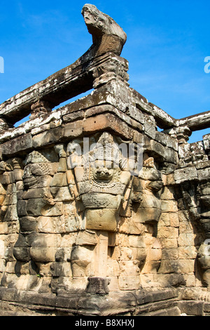 Terrasse der Elefanten Angkor Thom Stockfoto