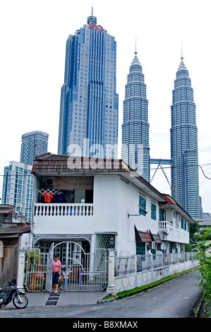 alte Viertel in der Nähe der Petronas Twin Towers Kuala Lumpur City Centre KLCC Jalam Ampang Malaysia Stockfoto