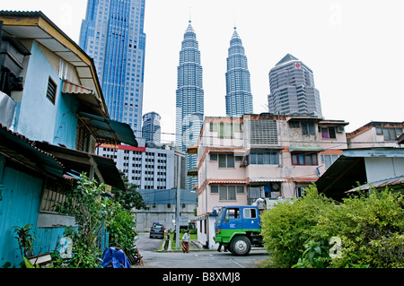 alte Viertel in der Nähe der Petronas Twin Towers Kuala Lumpur City Centre KLCC Jalam Ampang Malaysia Stockfoto