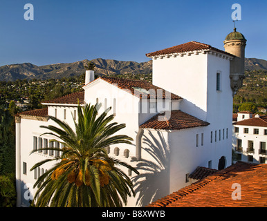 Außenansicht Gefängnis Flügel des Santa Barbara Gerichtsgebäude Stockfoto