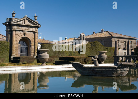 Italien, Latium Grafschaft - Gärten der Villa Lante in Bagnaia Dorf Stockfoto