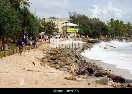 Noosa Heads Hauptstrand nach Zyklon Hamish Stockfoto