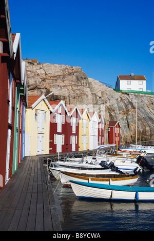 Fischerhütten Smogen Bohuslan Schweden. Stockfoto