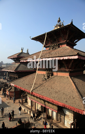 Nepal Kathmandu Tal Patan Durbar Square Bhimsen Mandir Stockfoto