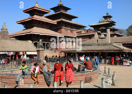 Nepal Kathmandu Tal Patan Durbar Square Stockfoto