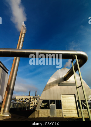 Geothermische Kraftwerk Island. Stockfoto