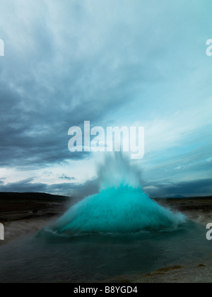 Strokkur Geysir Island. Stockfoto