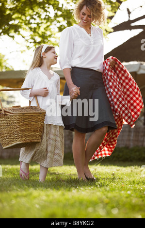 Mutter und Tochter Kopenhagen Dänemark. Stockfoto