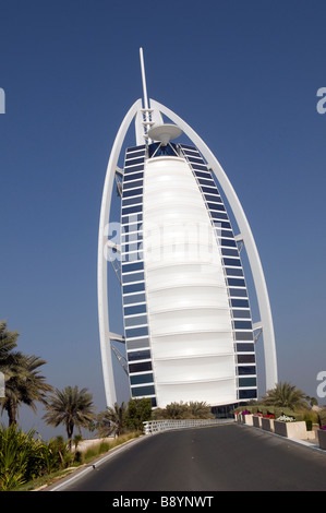 Burj al Arab Hotel, Jumeirah Beach, Dubai, Vereinigte Arabische Emirate Stockfoto