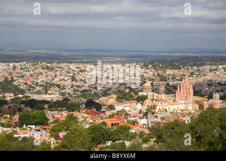 Überblick über San Miguel de Allende, Mexiko Stockfoto