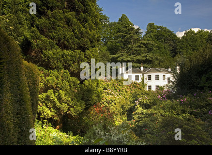 Blick über das Tal zu Bank Steinbruchhaus auf Styal, Cheshire. Stockfoto