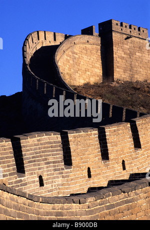 Chinesische Mauer bei Badaling, in der Nähe von Beijing Stockfoto