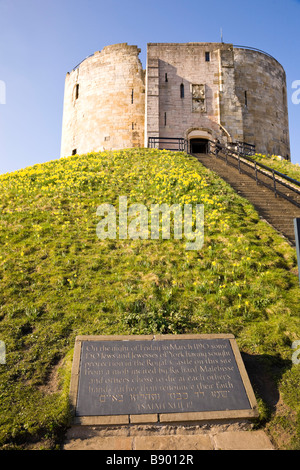 Clifford's Tower, Motte und Vorburg von York Castle, North Yorkshire, England Stockfoto