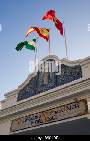 Europa Spanien Andalusien Cadiz Playa De La Caleta Baneario Stockfoto