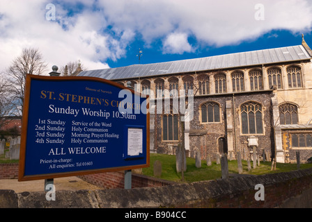 St.-Stephans Kirche in Norwich, Norfolk, Großbritannien Stockfoto