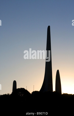 Eine Silhouette des Afrikaans-Sprache-Denkmals in Paarl, Westkap, Südafrika Stockfoto