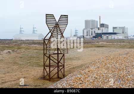 Ein Blick auf Kernkraftwerk Dungeness auf Schindel an Dungeness, Kent UK Stockfoto