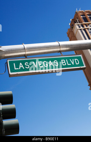 Straßenschild Las Vegas USA. Stockfoto