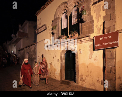 Via Crucis, Savoca, Sizilien, Italien Stockfoto