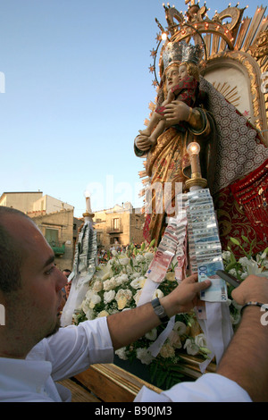 Madonna della luce fest, Mistretta, Sizilien, Italien Stockfoto