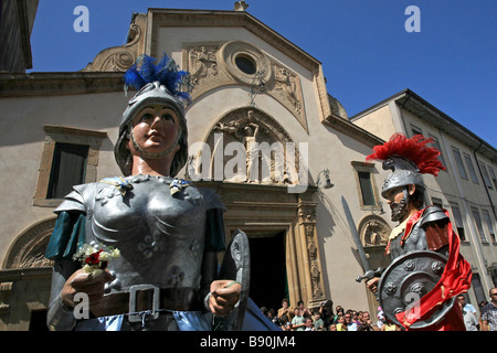 Riesen, Madonna della luce fest, Mistretta, Sizilien, Italien Stockfoto