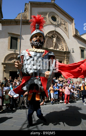 Riesen, Madonna della luce fest, Mistretta, Sizilien, Italien Stockfoto