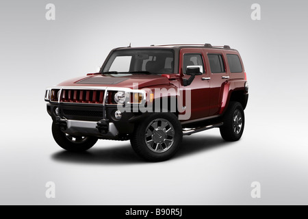 2009 Hummer H3 X rot - Winkel-Vorderansicht Stockfoto