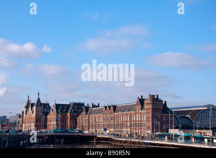 Centraal Station Stationsplein Amsterdam Stockfoto