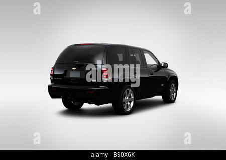 2009 Chevrolet Trailblazer SS in schwarz - Rückseite drehen Ansicht Stockfoto