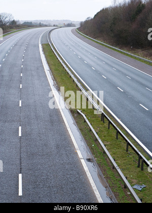 die M61-Autobahn für den Verkehr nach einem Unfall gesperrt Stockfoto