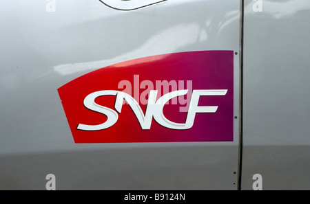 Logo der SNCF - französische Staatsbahn Stockfoto