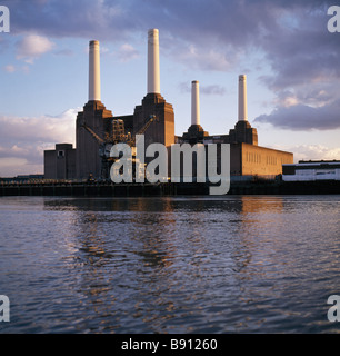 Battersea Power Station Fluss Themse London Stockfoto