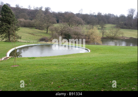 Das Schwimmbad im Garten von Sir Winston Churchill, Chartwell und Familie zu Hause Stockfoto