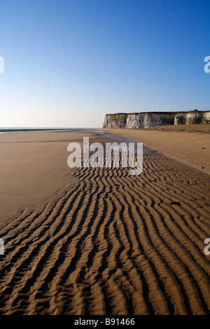 Joss Bay Margate Kent bei Ebbe Sand gewellt Stockfoto