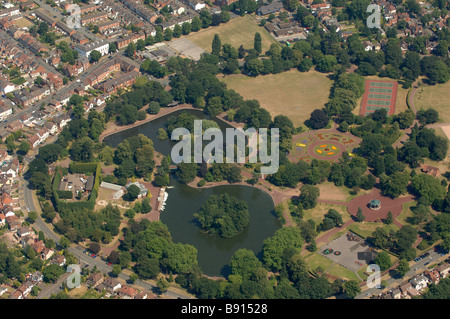 Eine Luftaufnahme des West Park Wolverhampton West Midlands England Uk Stockfoto