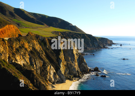 Pazifik-Ansicht auf der kalifornischen Westküste, Rock, Wellen, Klippen und Strände Stockfoto