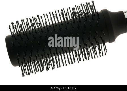 Haarbürste das Gerät isoliert auf einem weißen Hintergrund für das Kämmen Stockfoto