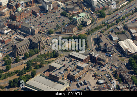 Eine Luftaufnahme der Kapelle Asche Kreisverkehr in Wolverhampton West Midlands England Uk Stockfoto