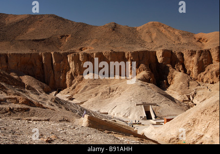 "Tal der Könige", Grab Eintritt, "West Bank", Luxor, Ägypten Stockfoto