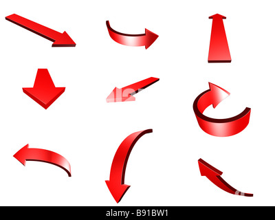 rote Pfeile Stockfoto