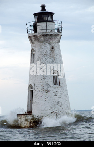 Cockspur Leuchtturm, Tybee Island, Savannah, Georgia Stockfoto