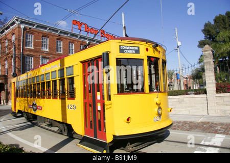 Historischen Straßenbahn in Ybor City Tampa Florida USA Stockfoto