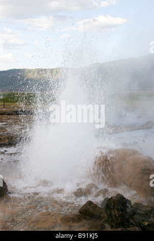 Kenia Lake Bogoria Hot Springs Geysire und Dampfstrahler Stockfoto