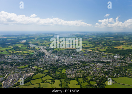 Luftaufnahme der Stadt Truro Cornwall England UK United Kingdom GB Großbritannien britischen Inseln Europas Stockfoto