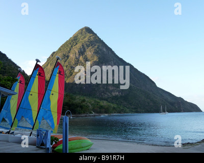 Gros Piton St Lucia Stockfoto