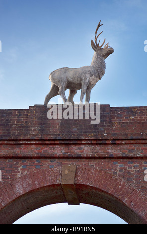 Fünfbeinige Hirsch Tor, Drax Estate, Wimborne, Dorset, England Stockfoto