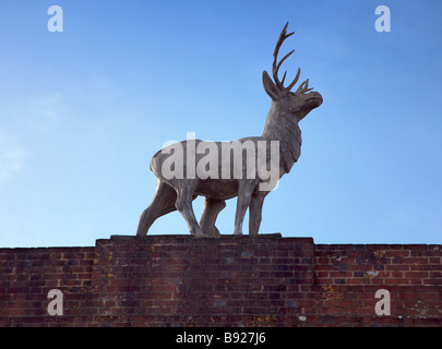 Fünfbeinige Hirsch Tor, Drax Estate, Wimborne, Dorset, England Stockfoto