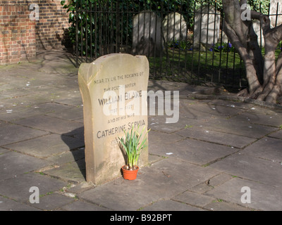 William Blake Grabstein, Bunhill Fields, London Stockfoto