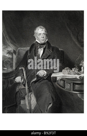 Sir Walter Scott 1771 1832 historischen schottischen Schriftsteller Dichter Stockfoto