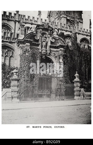 St. Marys Veranda Oxford der Universität Kirche von St Mary the Virgin (Str. Marys oder SMV kurz) ist die größte der Oxford paris Stockfoto